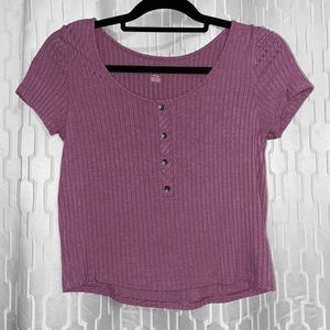 American Eagle Soft Ribbed Baby Tee